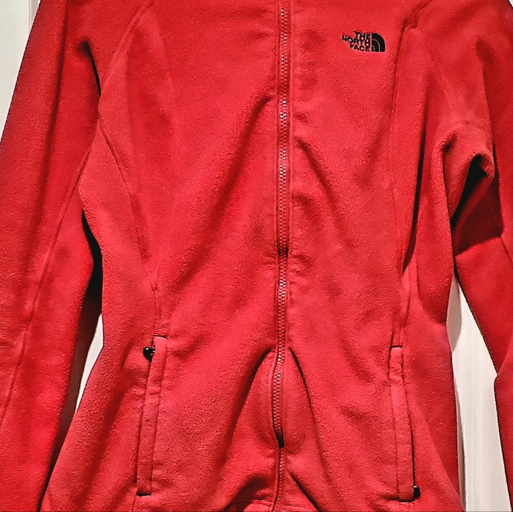 ✨️HP✨️The North Face Full Zipper Fleeve Jacket Hot Pink  Size Small - Picture 9 of 9